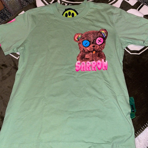 Barrow T-shirt Girocollo Verde Con Teddy S6BKJUTH093-080